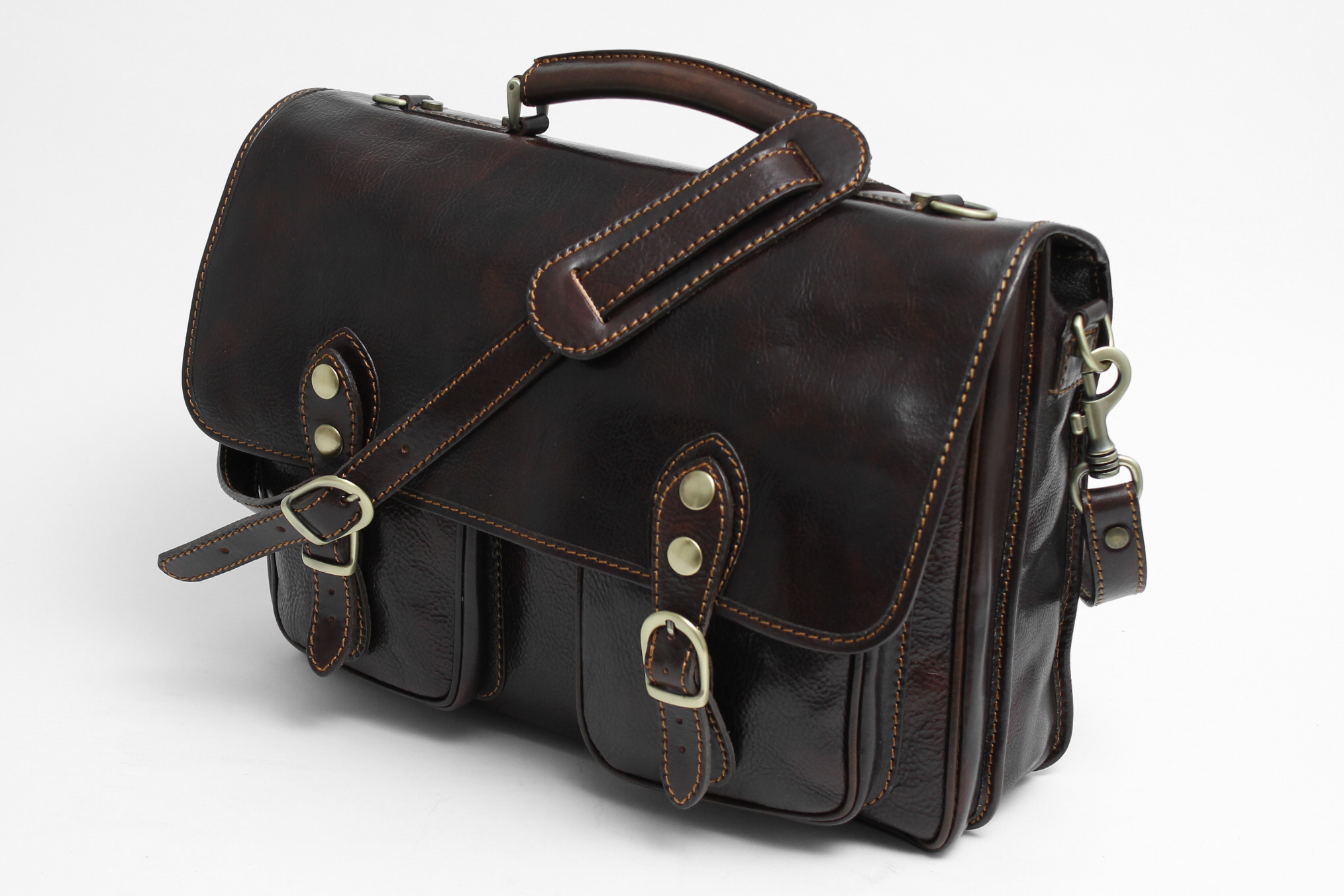 Alberto Bellucci Italian Leather Parma Express Messenger Satchel Bag eBay