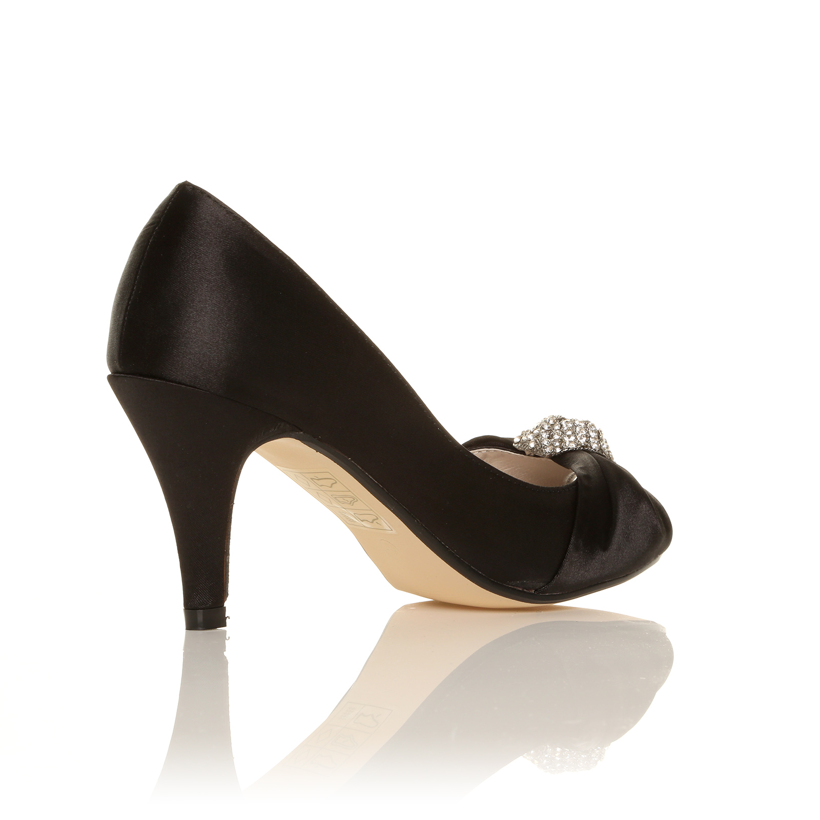 LADIES IVORY WHITE SATIN LOW HEEL BRIDAL PROM PARTY BRIDESMAID SANDAL