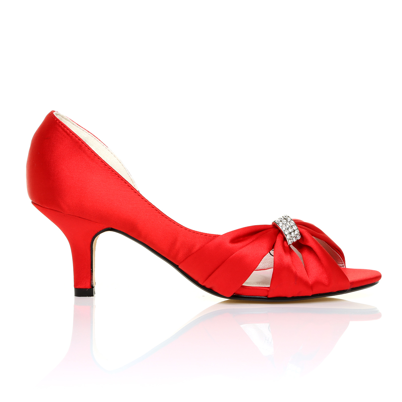 satin kitten heel shoes