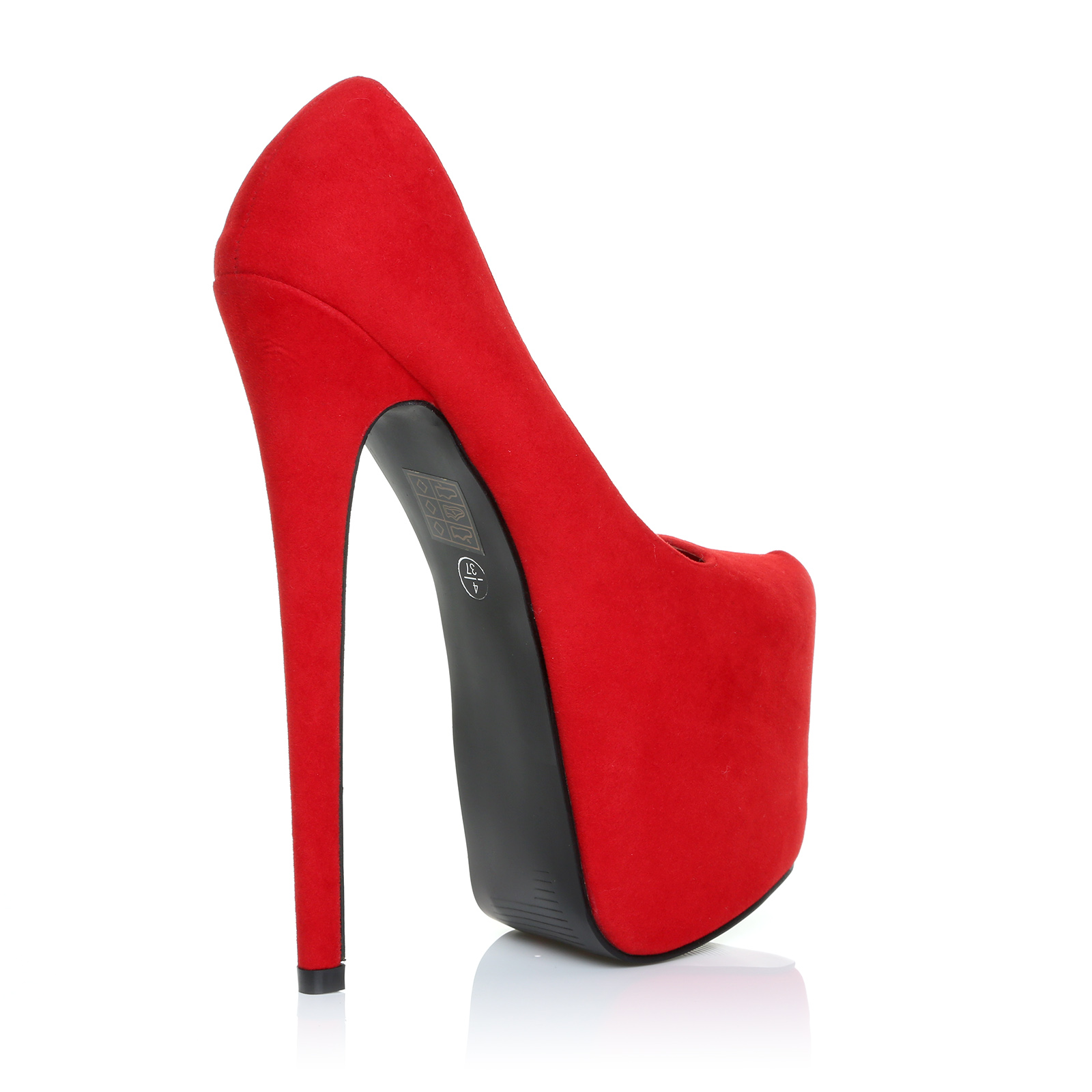 BRAND NEW WOMENS LADIES VERY HIGH 7.25 INCH STILETTO HEEL SHOES SIZE 3