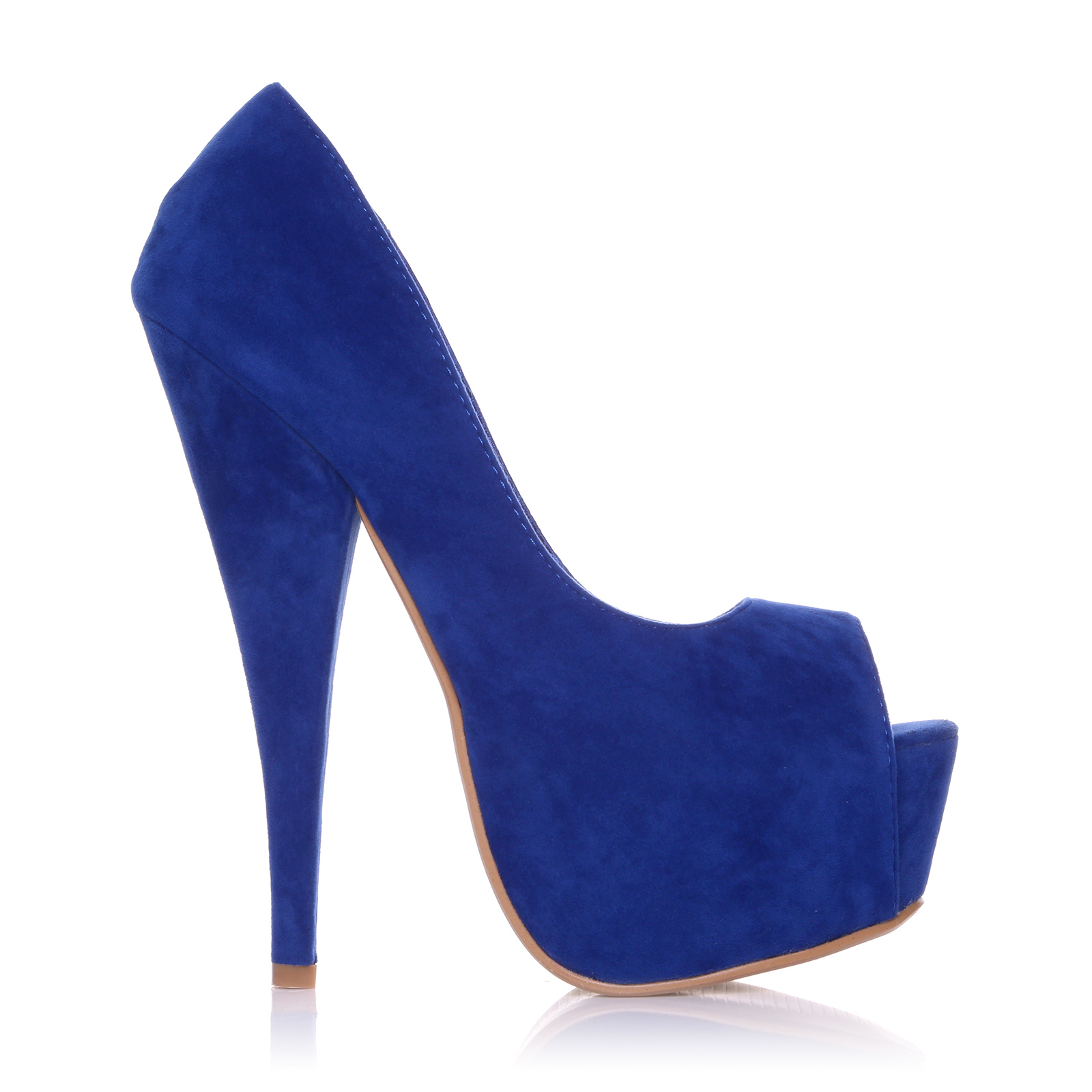blue high heel peeptoe electric blue faux suede stiletto high heel blue high heel peeptoe electric blue faux suede stiletto high heel