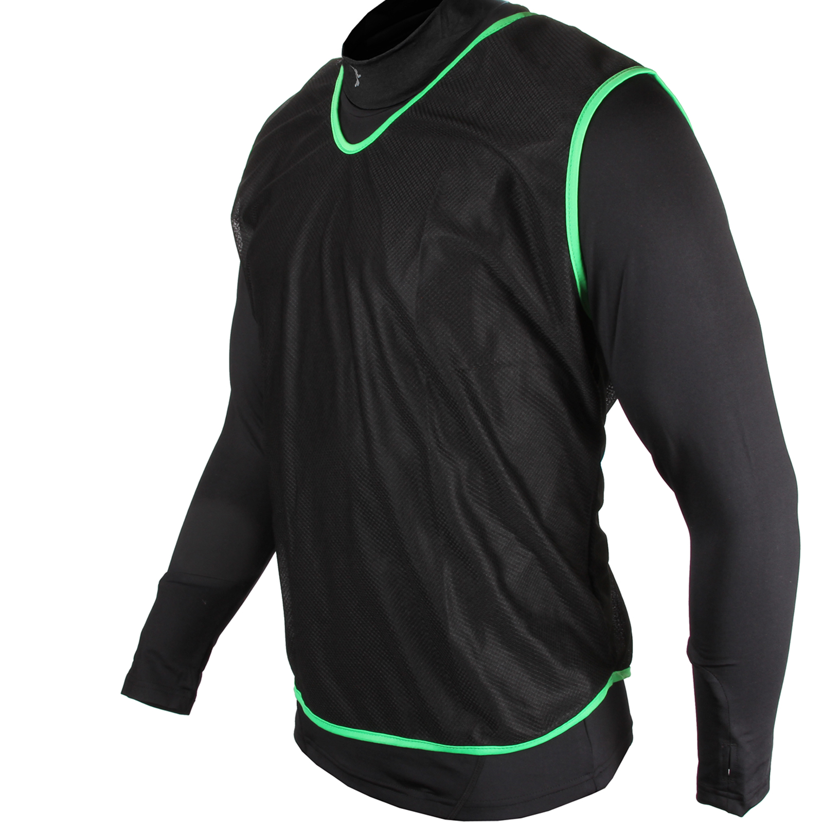 Precision Plain Mesh Training Bib Sports Football Vest Sportswear Black