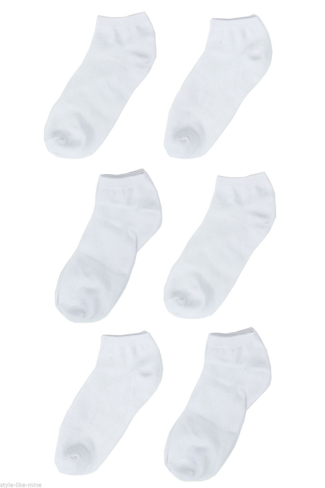 6 Pairs Womens Ankle Socks Solid Low Cut Sport Crew Athletic Peds Lot Pack eBay