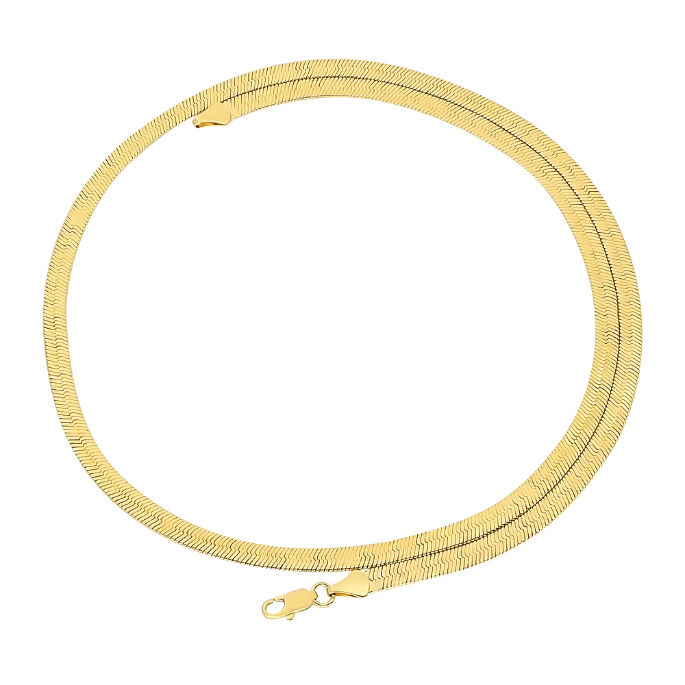 4.5mm 14k Gold Plated Herringbone Chain eBay