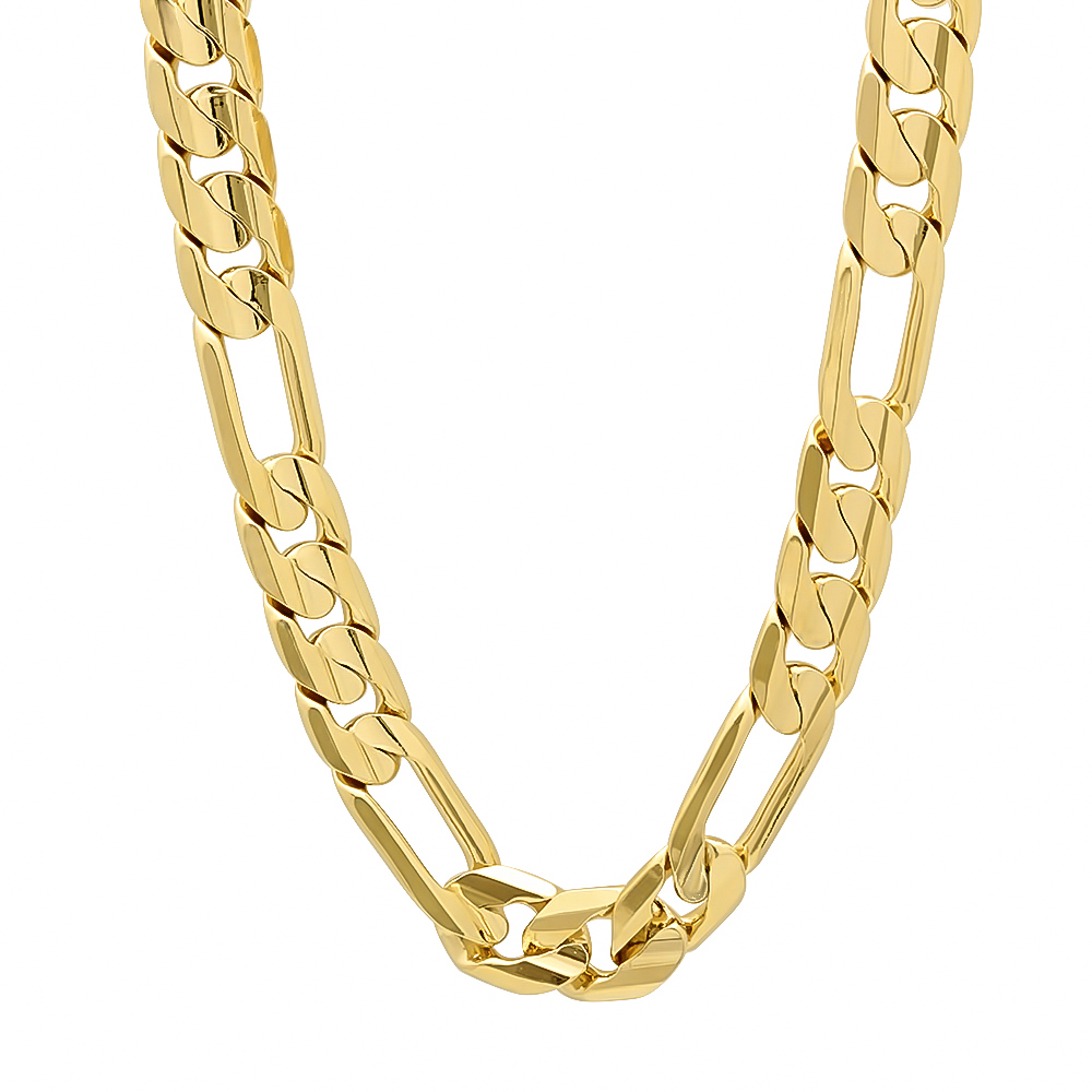 14k 3mm Flat Figaro Chain