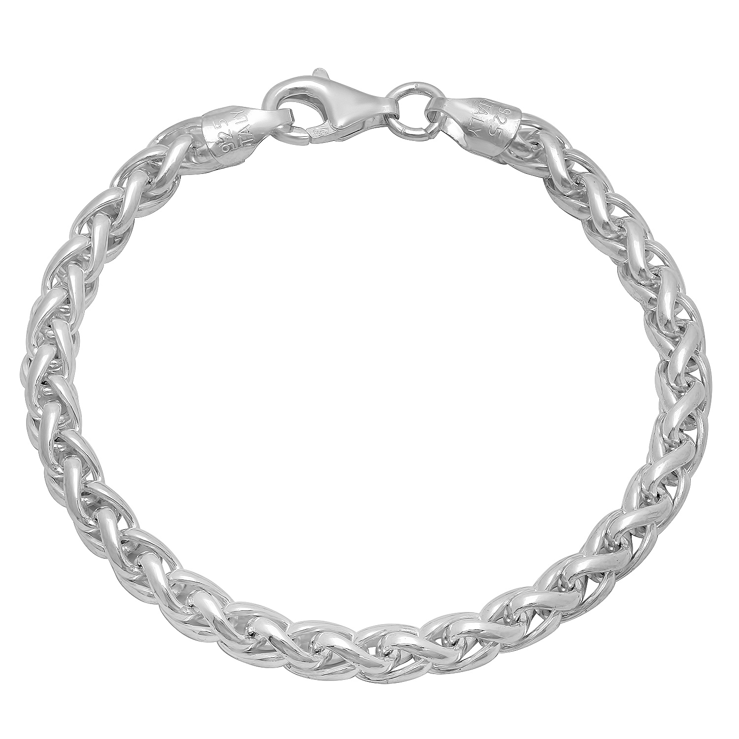 5mm Solid 925 Sterling Silver Italian Crafted Wheat Spiga Chain eBay