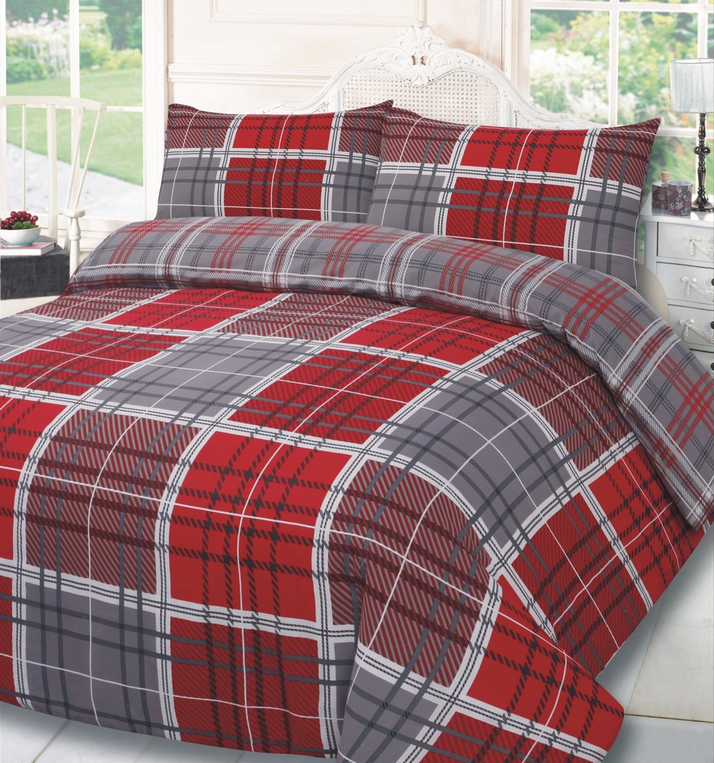 Polycotton Duvet Cover With Pillow Case Bedding Set Single Double King