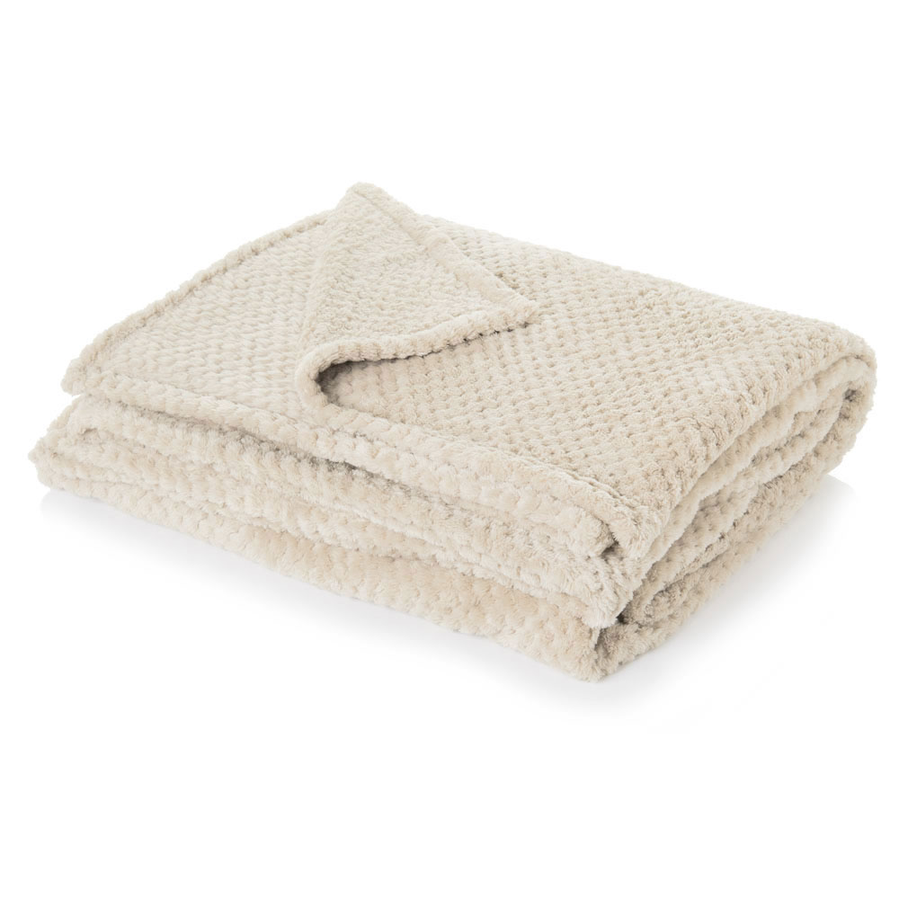 Luxury Large Waffle Mink Warm Thick Throw Over Sofa Bed Soft