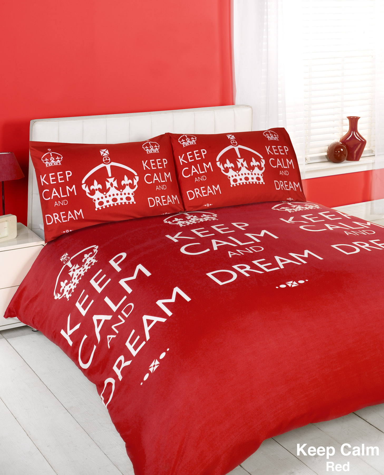 Duvet Quilt Cover Bedding Set Red Single Double King Kingsize Super