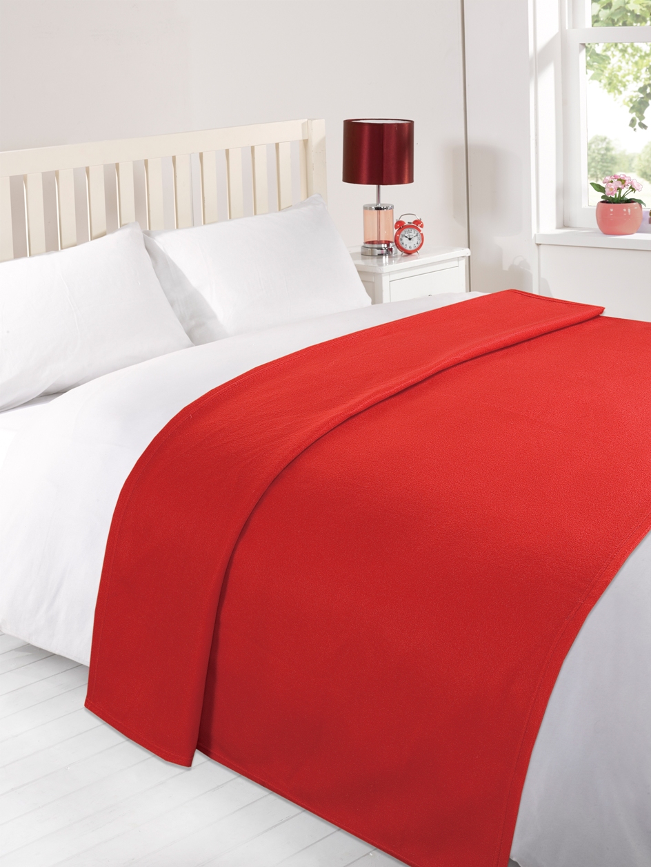 Dreamscene Warm Soft Plain Fleece Throw Over Large Decorative Sofa Bed