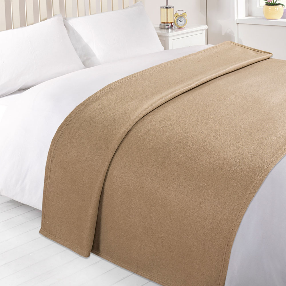 Wholesale 10 x Plain Fleece Blanket Bulk Warm Sofa Throw Over 120 x