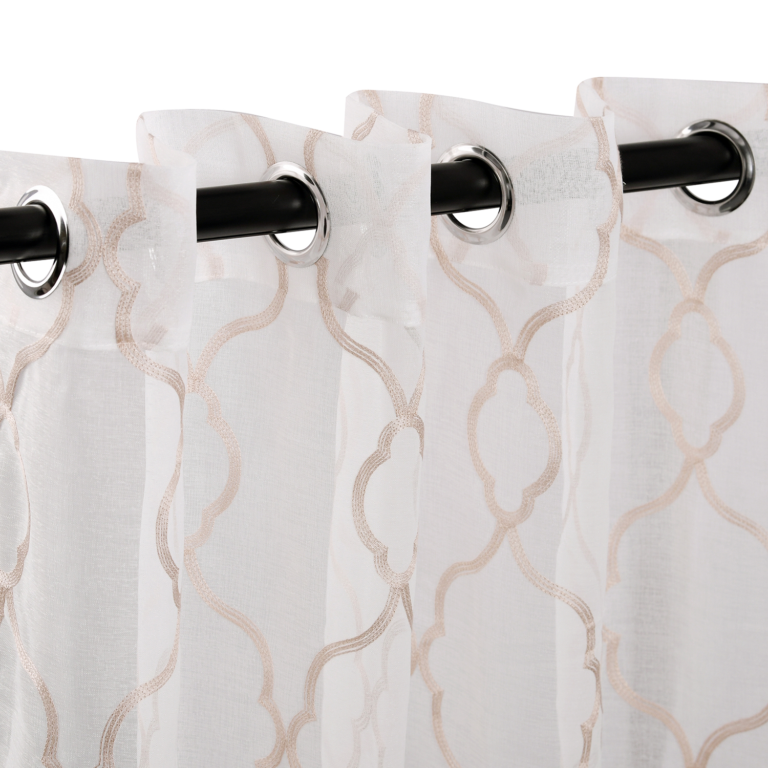LATTICE 2 PANELS SHEER CURTAINS