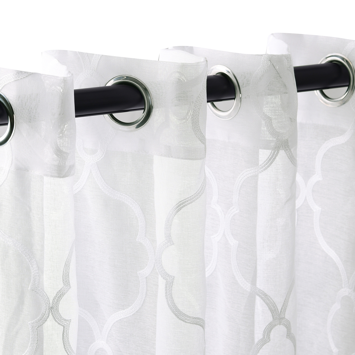 LATTICE 2 PANELS SHEER CURTAINS