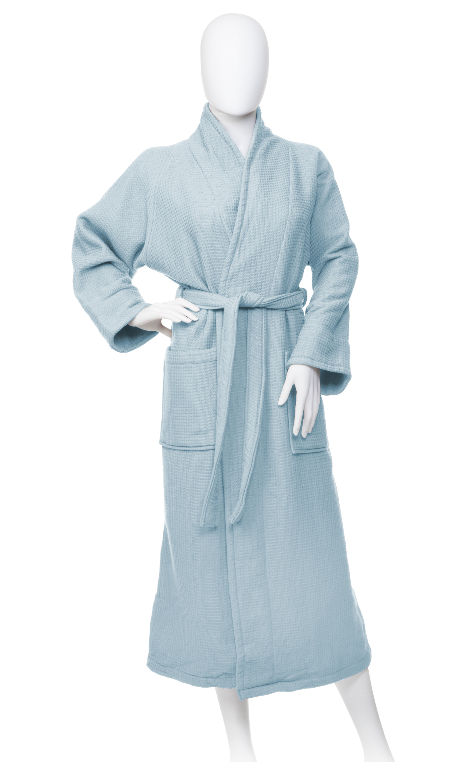 100 Premium LongStaple Cotton Unisex Waffle Weave Bath Robe, 6 Colors