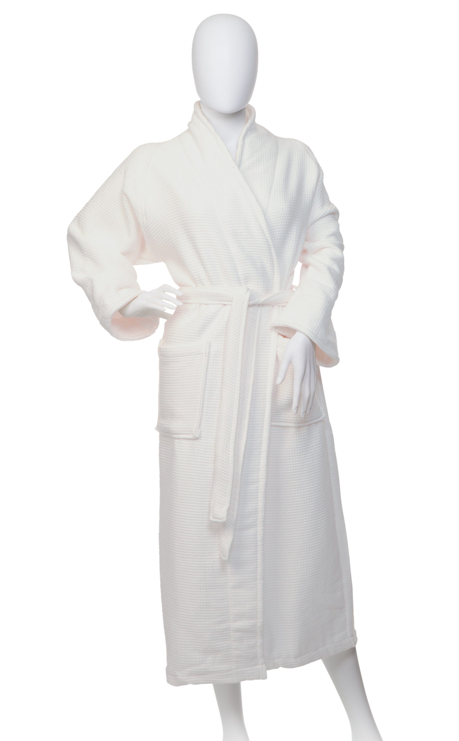 100 Premium LongStaple Cotton Unisex Waffle Weave Bath Robe, 6 Colors