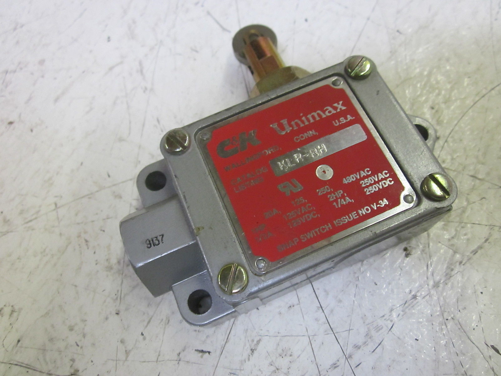 C&K UNIMAX KLRRH LIMIT SWITCH 250V *USED*