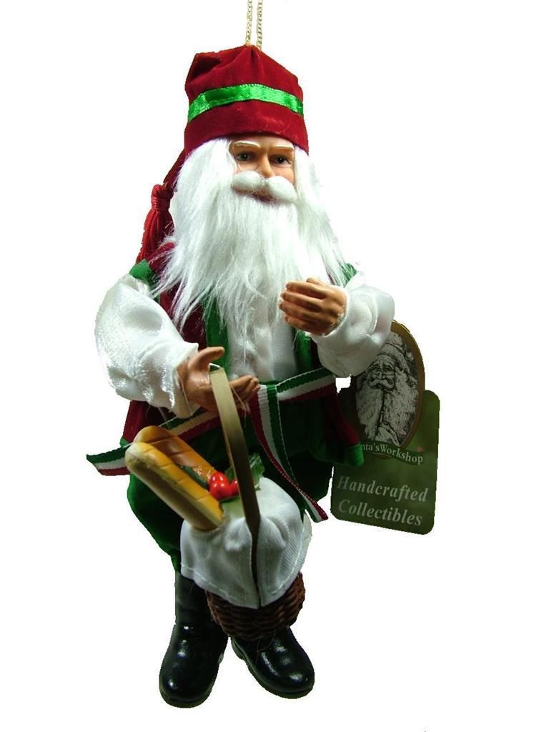 gift basket babbo natale christmas ornament new with tags santas