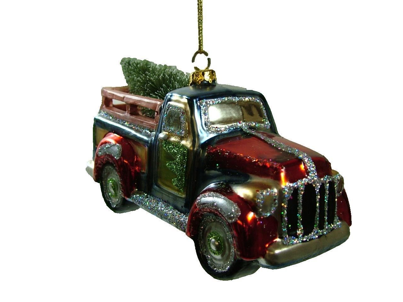 new glass vintage classic style pickup truck red christmas new glass vintage classic style pickup truck red christmas
