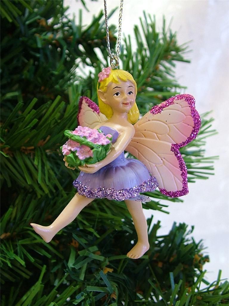 New Pink Garden Flower Fairy Faerie Magic Bouquet Christmas Tree Ornament C