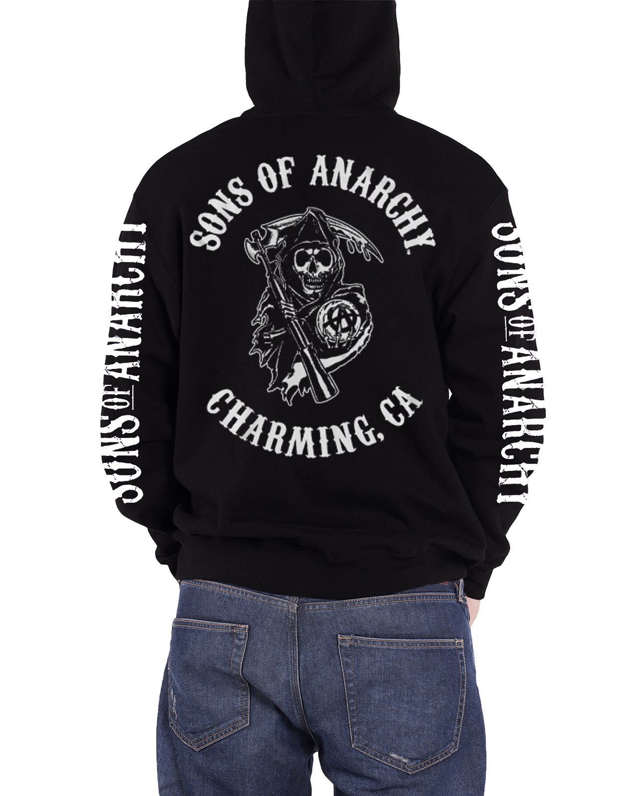 Sons Of Anarchy Hoodie Reaper Samrco Logo Soa Crew Official Mens New