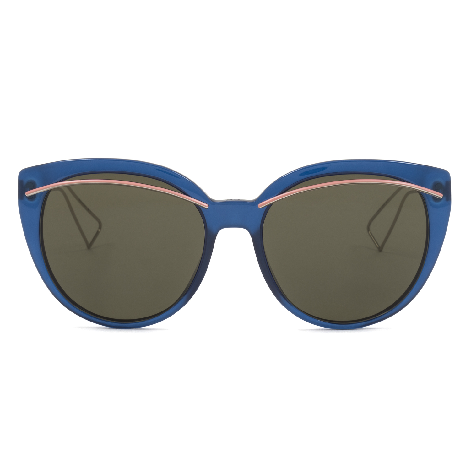 Dior Liner Womens Sunglasses UGT1E Blue Opal Pink Silver Frame / Grey