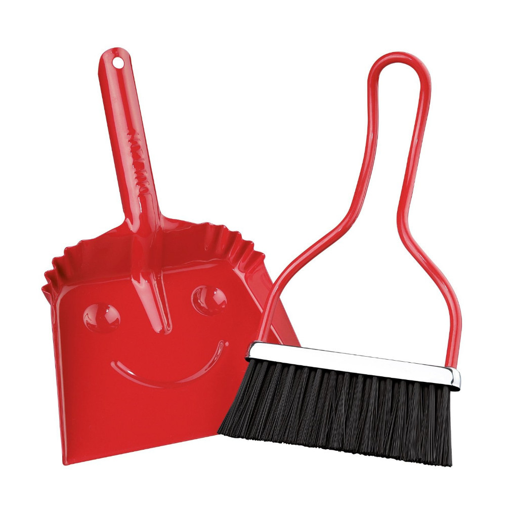 Zassenhaus Smiley Metal Dustpan and Brush Set in Red small eBay