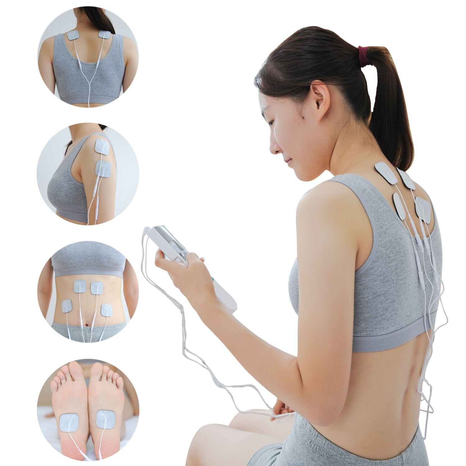 EasyHome TENS Unit Handheld Electronic Pulse Massager, Pain Relief EHE009 eBay