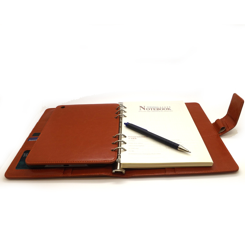 Allstarstek Portfolio Notepad Diary Leather Case Apple iPad 2/3/4 Mini
