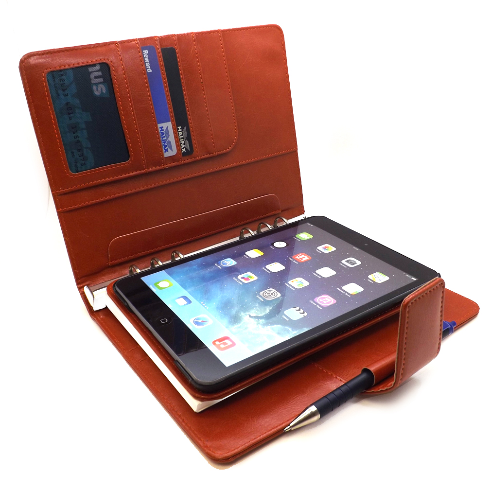 Allstarstek Portfolio Notepad Diary Leather Case Apple iPad 2/3/4 Mini