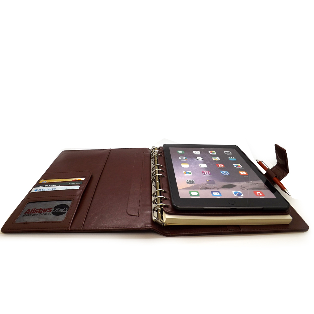 Allstarstek Portfolio Notepad Diary Leather Case Apple iPad 2/3/4 Mini