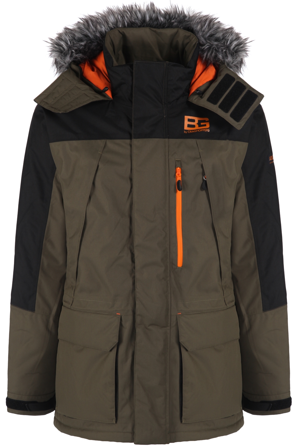 Craghoppers Mens Bear Grylls Expedition Insulated Waterproof Jacket Coat Black - Picture 8 of 19