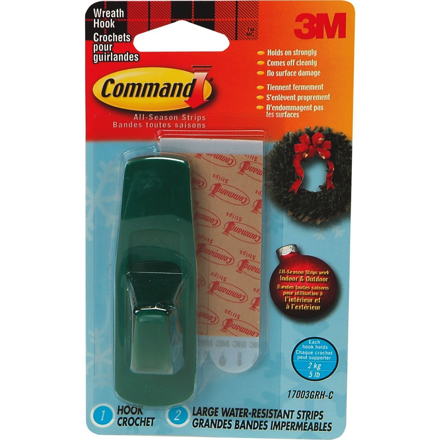 3M Command Strips Small Medium Large Hooks Damage Free Picture Poster