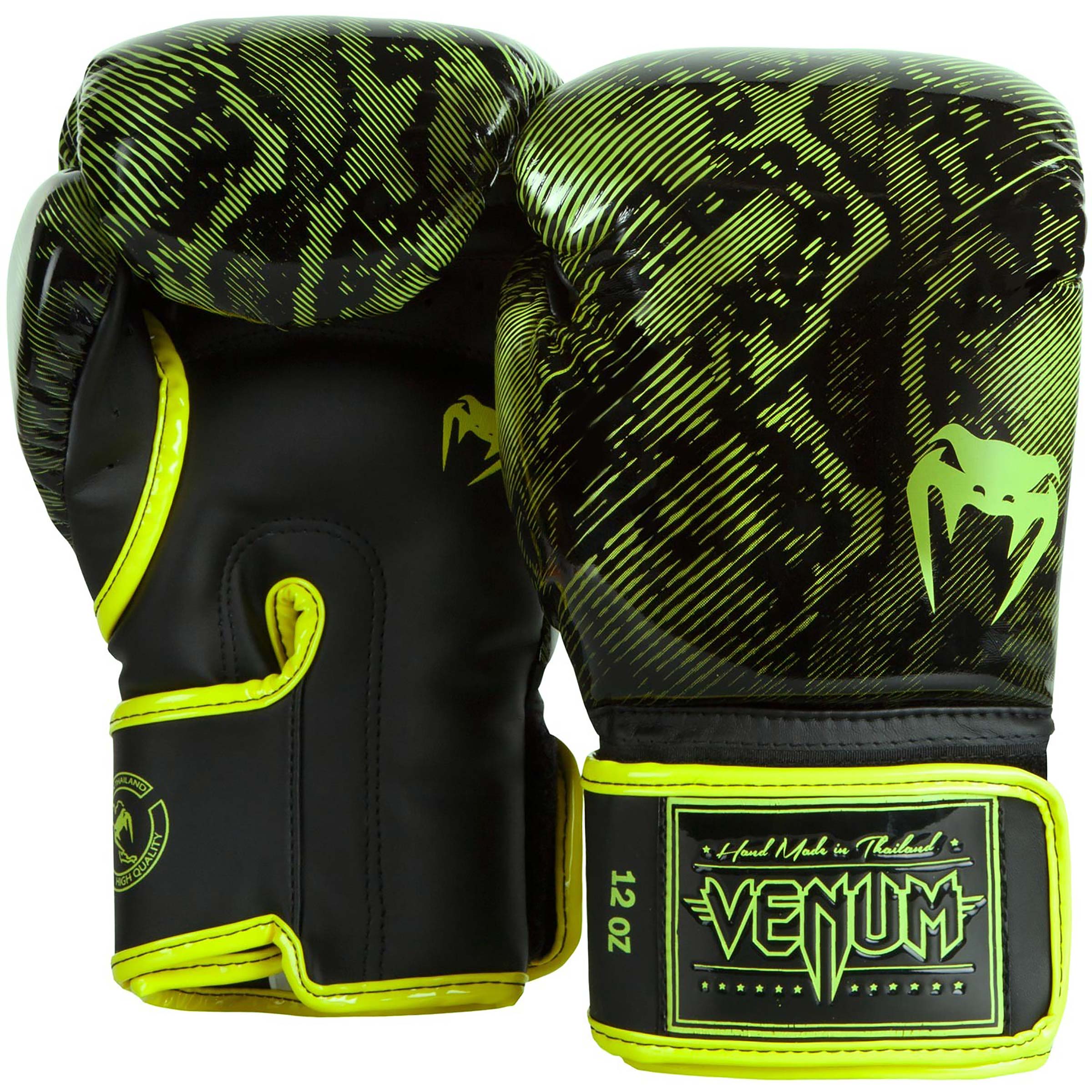 Venum Fusion Boxing Gloves Martial Arts Muay Thai MMA Neo Yellow