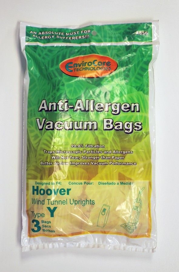 6 Hoover HEPA Allergy Type Y Bags, WindTunnel Upright Vacuum Cleaners