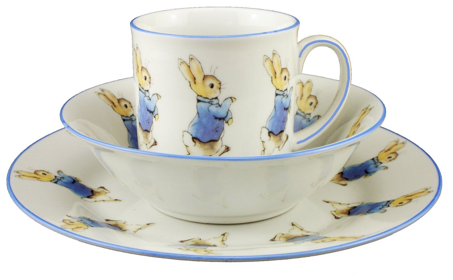 Peter Rabbit 3 Piece Dining Set Mug, Cereal Bowl and Plate eBay