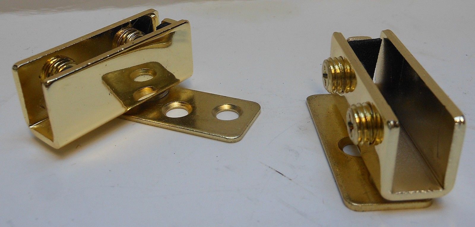 Terry Polished Gold Glass Door Pivot Hinges Sets 1 Pair Top & Bottom
