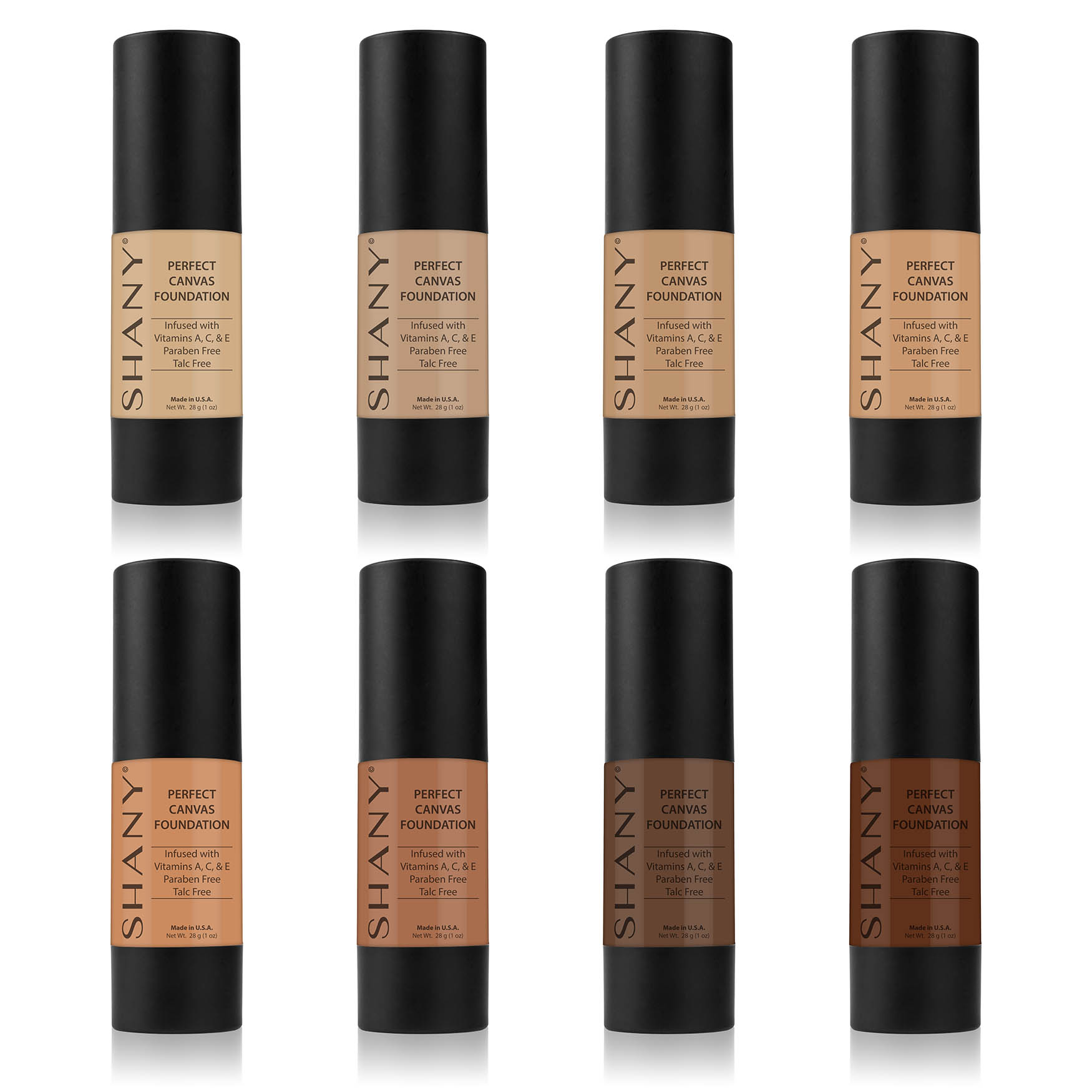 SHANY Perfect Canvas Liquid Foundation Paraben Free Talc Free Oil 