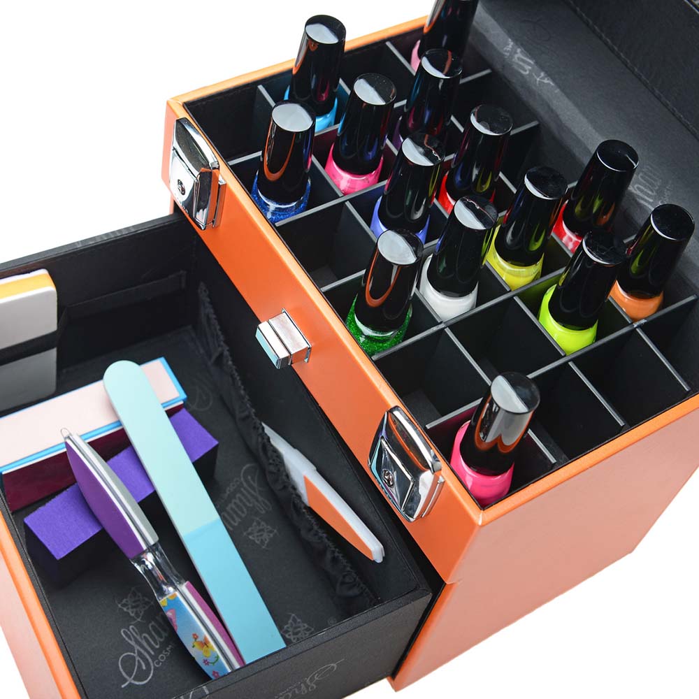 SHANY Color Matters Nail Accessories Organizer and Makeup Train Case