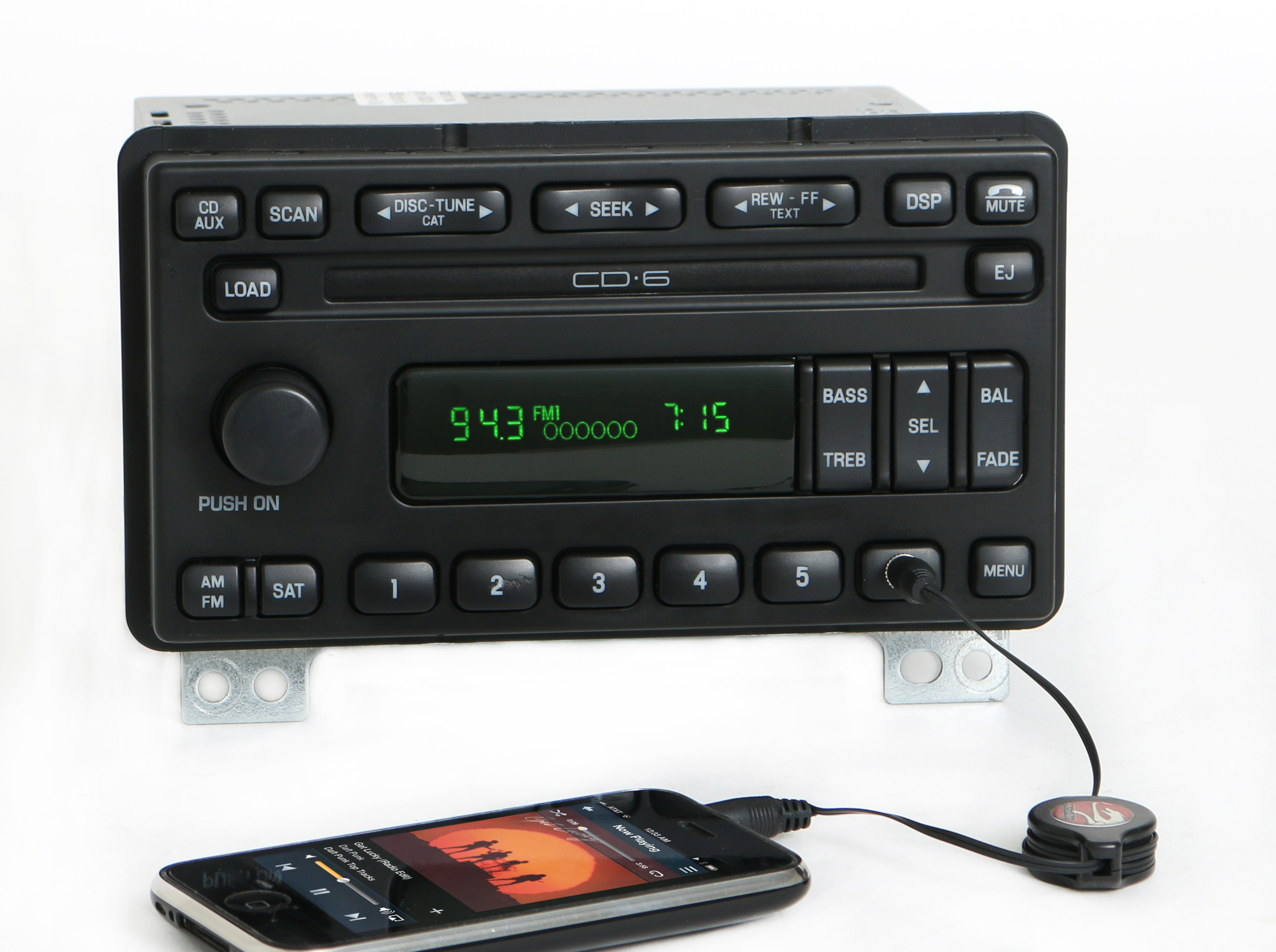 2004-05 Ford Explorer Mountaineer Radio AM FM 6 Disc w Aux Input 4L2T-18C815-CE - 1 Factory Radio