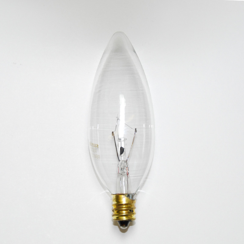 Sunlite 15w 120v Candelabra Base Torpedo Clear bulbs eBay