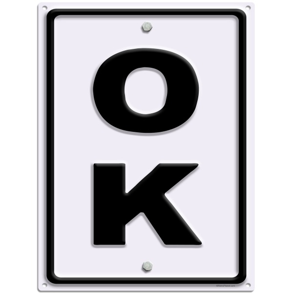 Oklahoma OK State Abbreviation Highway 24 Gauge Steel Sign US Travel 12