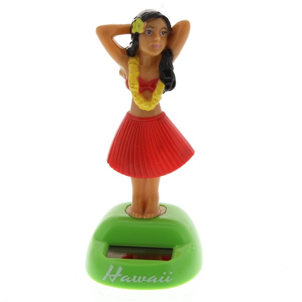 Solar Powered KC Hawaii Tiki Moving Dashboard Hula Doll Assorted Colors