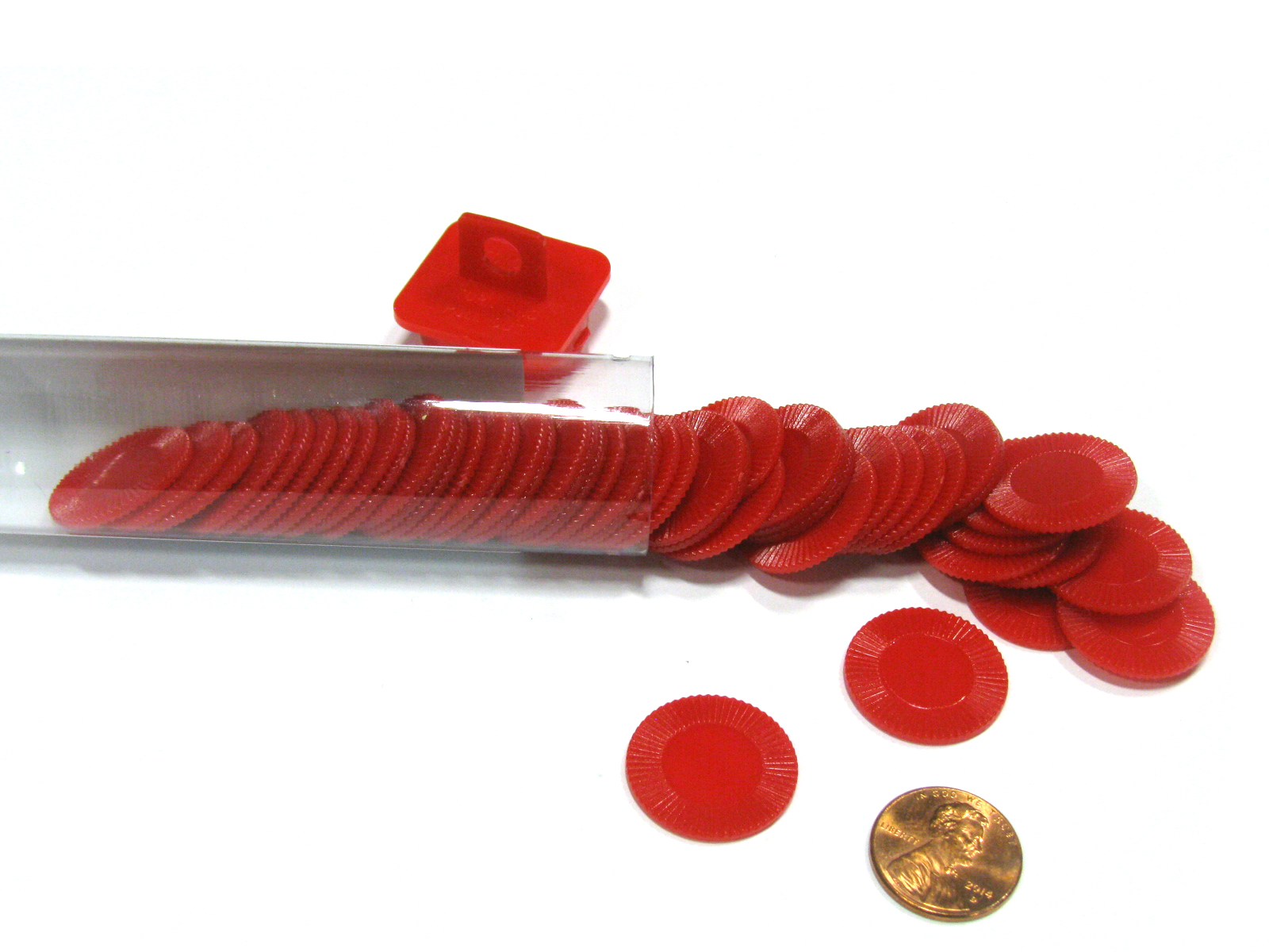 Set of 50 7/8" Easy Stacking Plastic Mini Playing Poker Chips Red eBay