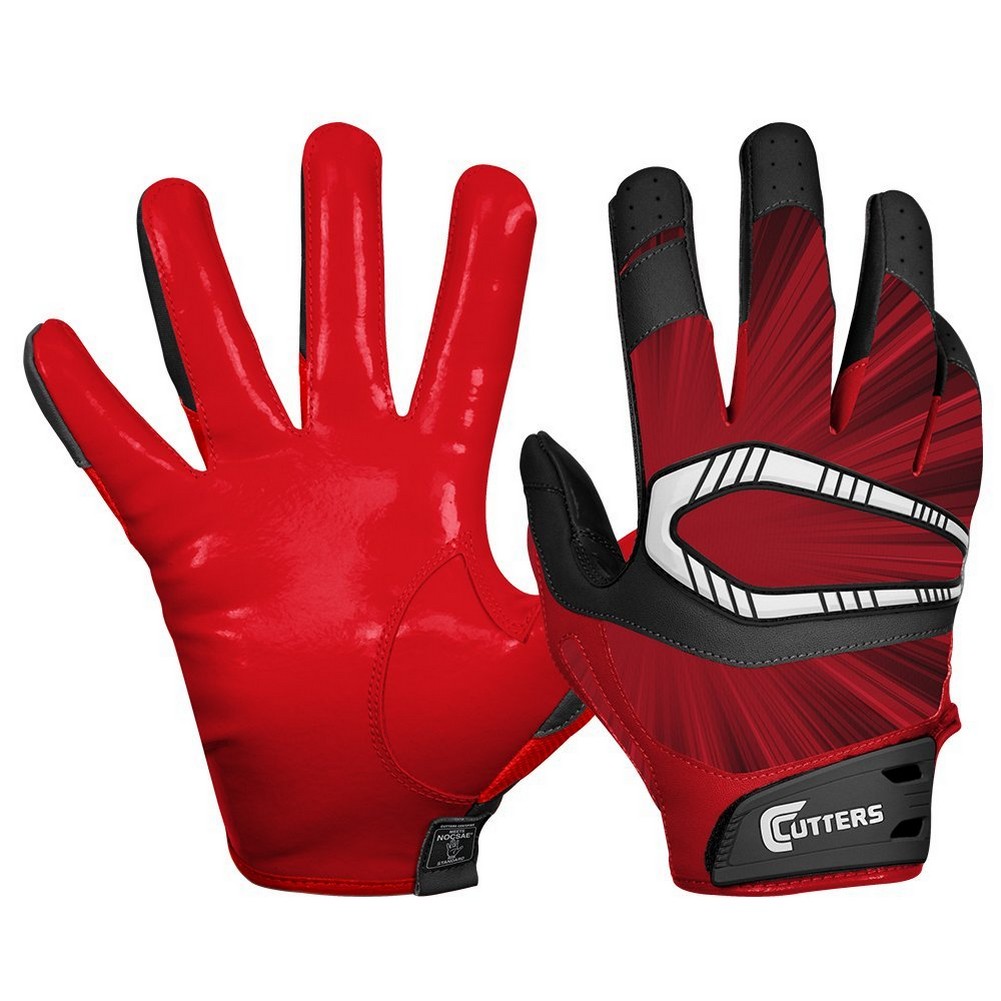 Cutters Rev Pro CTack Football Gloves, Black/Red S45005 eBay