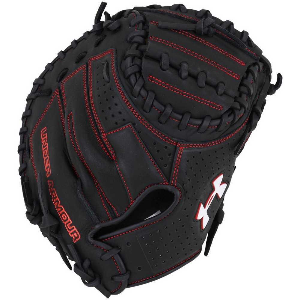 Under Armour YOUTH Deception Series Catchers Baseball Glove Black/Red