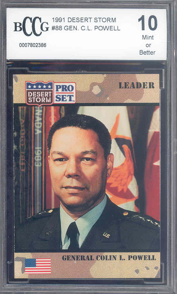 1991 desert storm 88 GENERAL COLIN POWELL trading card BGS BCCG 10 eBay