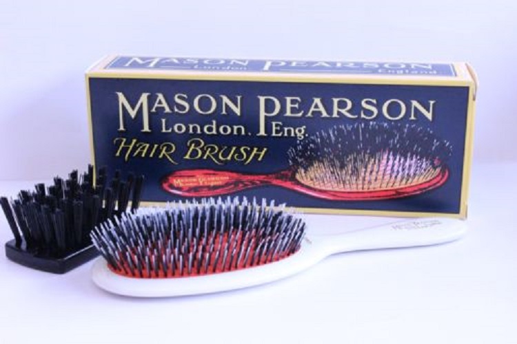 Mason Pearson BN3 Handy Boar Bristle Nylon Tufts Hair Brush, Cleaner