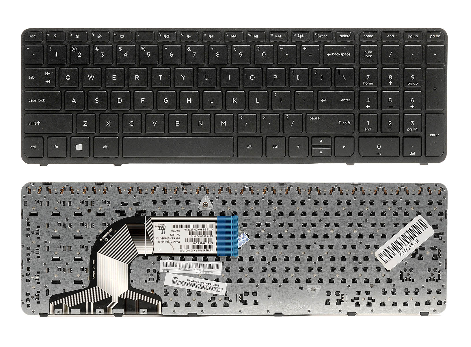 New HP Pavilion749658-001 708168-001 719853-001 710248 US Keyboard With ...
