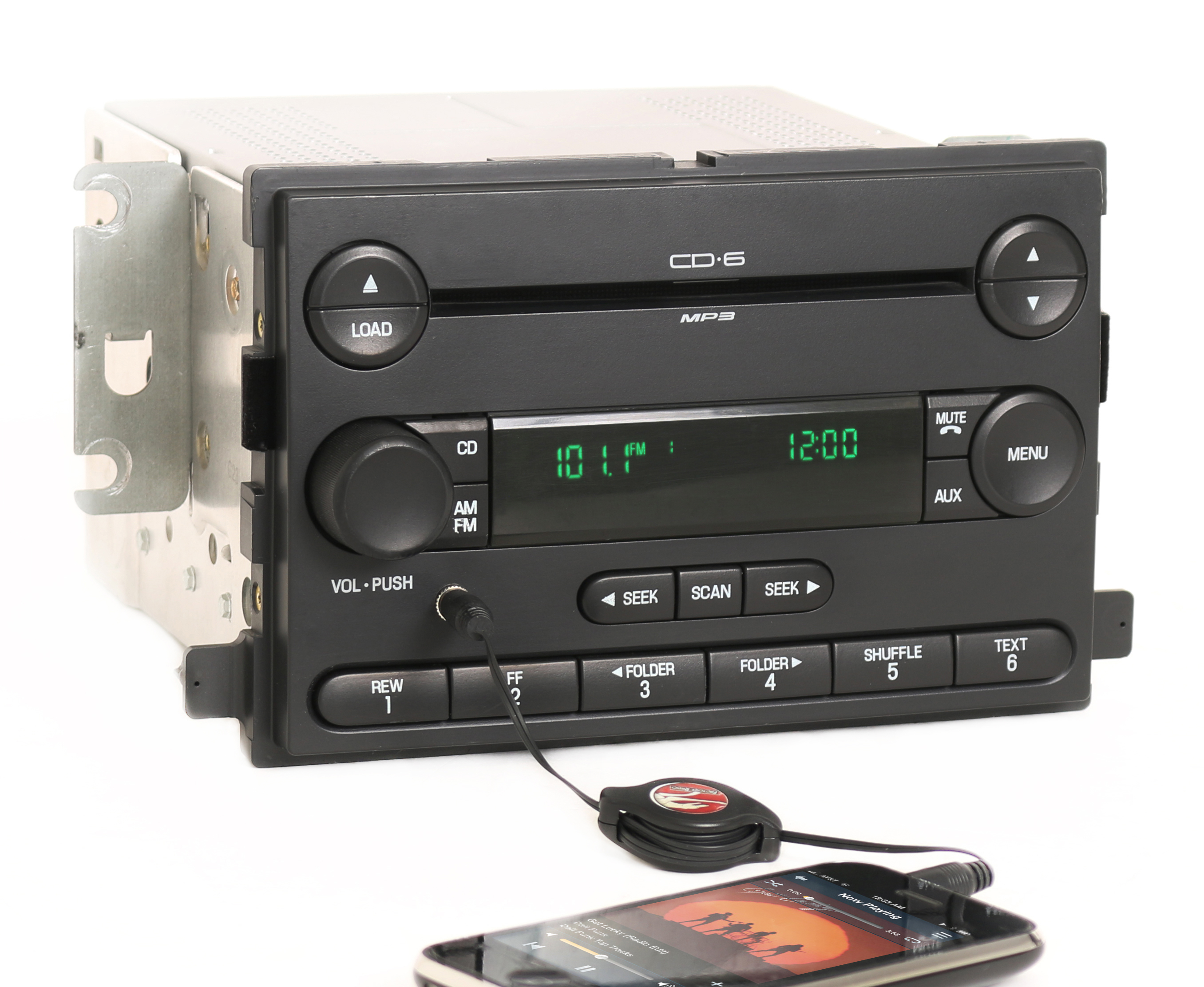 Reman and Aux Mod SERVICE for 2006-2007 Ford Focus Radio AM FM 6 Disc CD Player - 1 Factory Radio