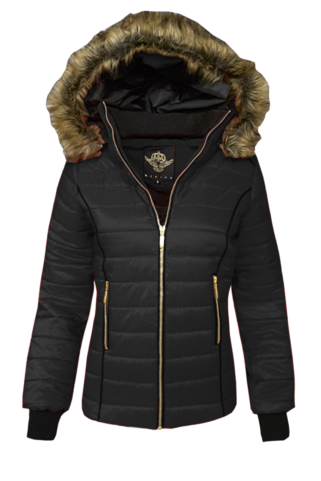 Ladies Black Puffer Coat Han Coats